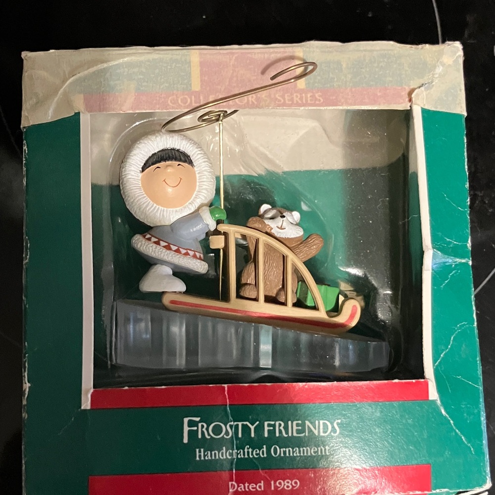 Hallmark Frosty Friends Ornament with Sled and Bear